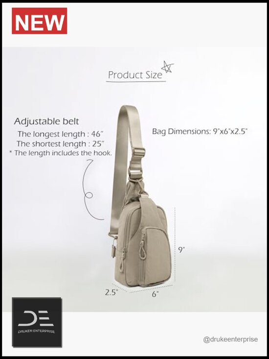Sling Bag Adjustable Straps Crossbody Lightweight Backpack Travel Hiking main image 5